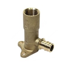 Водорозетка латунная Дн 25-3/4" ВР (ВН) с фланцем для PE-X труб РОС