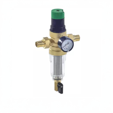Фильтр сетчатый Т-образный латунный Ду-25 (1") Ру-25 НР (НАР) (Т<70°С) с регулятором давления Honeywell FK06