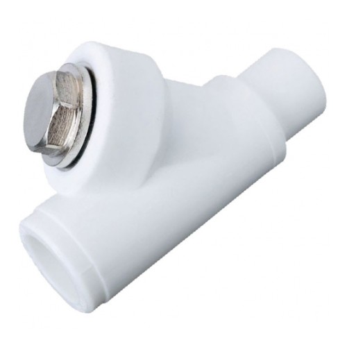 Фильтр PP-R сетчатый белый Дн 32 45гр внутренняя-наружная пайка VALFEX в Хабаровске