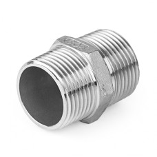 Ниппель нержавеющий переходной НР Ру 16 AISI 304 25 мм 1 1/2"