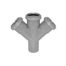 Крестовина PP-H одноплоскостная серая Дн 110-50-50 67гр б/нап в/к Ostendorf HT HTDA