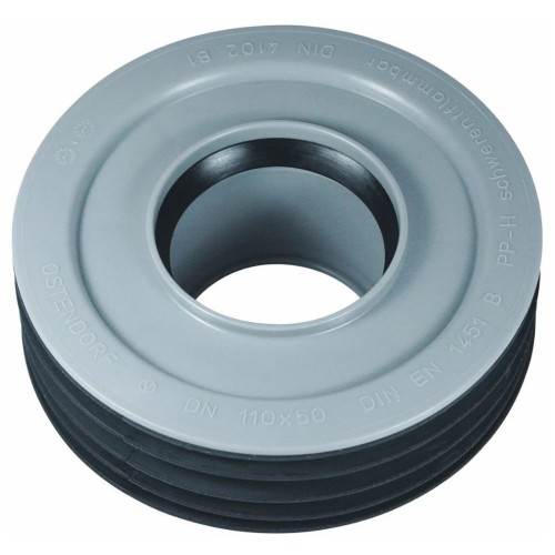 Переход канализационный PP-H внутренний серый Дн 110-75 б/нап для установки в раструб Ostendorf HT HTRI в Хабаровске