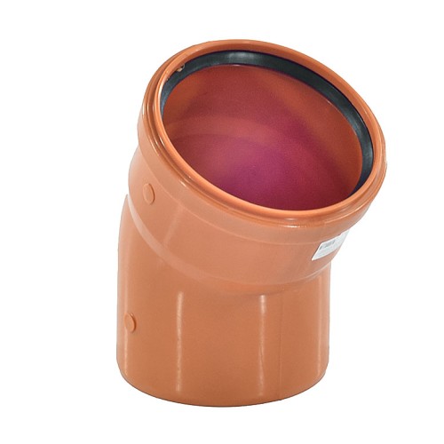 Отвод канализационный PP-B коричневый Дн 110 15гр б/нап в/к VALFEX в Хабаровске