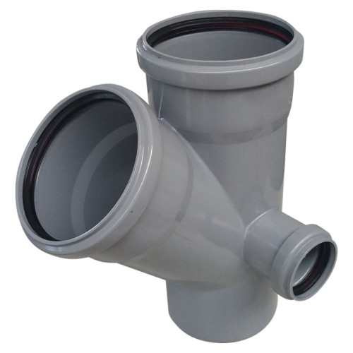 Крестовина PP-H двухплоскостная серая Дн 110-110-110 67гр б/нап в/к Ostendorf HT HTED в Хабаровске