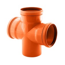 Крестовина PP-B одноплоскостная коричневая Дн 110-110-110-45гр б/нап в/к RTP (РосТурПласт)