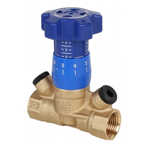 Клапан балансировочный латунный ручной с внутренней резьбой 2,5 МПа BL.210 MVI 15 мм в Хабаровске