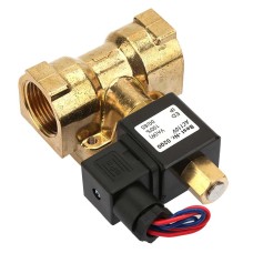 Клапан электромагнитный латунный открытый обратного действия с внутренней резьбой 1,6 МПа 15х52 мм 1/2"
