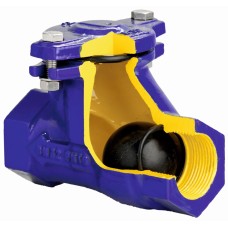Клапан обратный чугунный Y-тип с внутренней резьбой NBR 1,6 МПа D-022S ABRA 65х200 мм