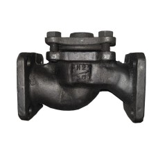 Клапан обратный чугунный Y-тип фланцевый 2,5 МПа 16кч9п 80х310 мм