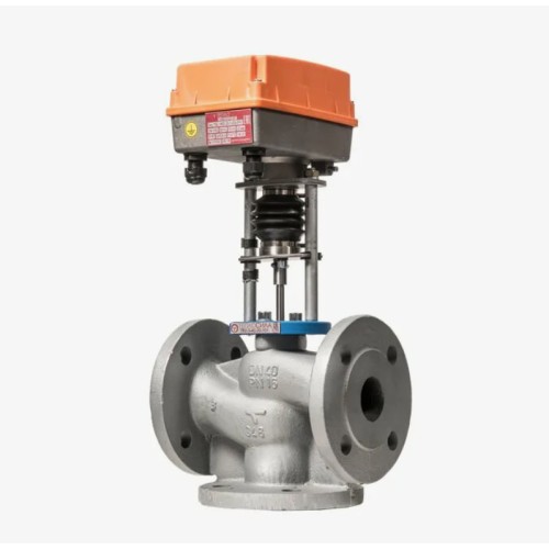 Клапан регулирующий чугуный смесительно-разделительный с электроприводом фланцевый 1,6 МПа TRV-3 Теплосила 40х200 мм в Хабаровске