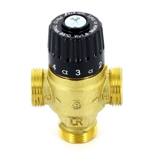 Клапан смесительный латунный термостатический трехходовой с наружной резьбой 0,5 МПа 353G Uni-Fitt 25 мм 1" в Хабаровске