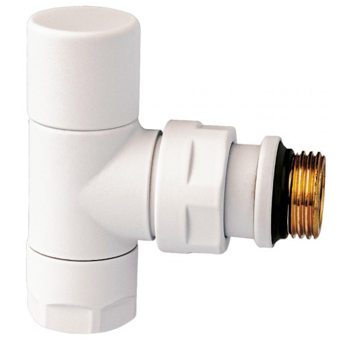 Клапан термостатический угловой Ду-15 (1/2") Ру-10 ВР-НР (ВН-НАР) белый серия E Oventrop в Хабаровске