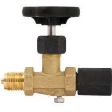 Клапан запорный игольчатый латунный с внутренней-наружной резьбой 2,5 МПа Росма 15 мм