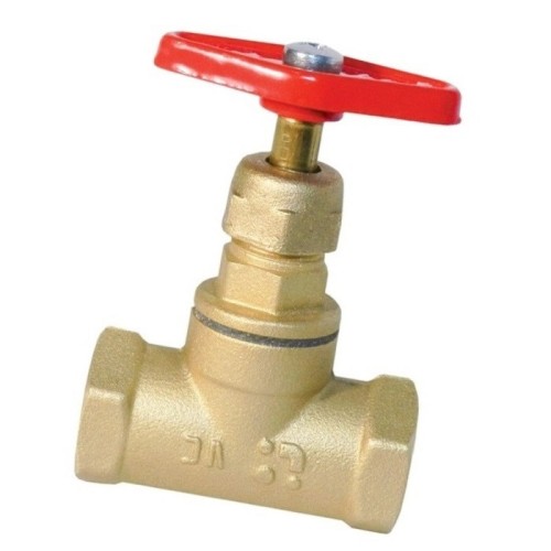 Клапан запорный латунный с внутренней резьбой 1,6 МПа 15б1п Цветлит 50х101 мм ТУ 206-3973235-01-93 в Хабаровске