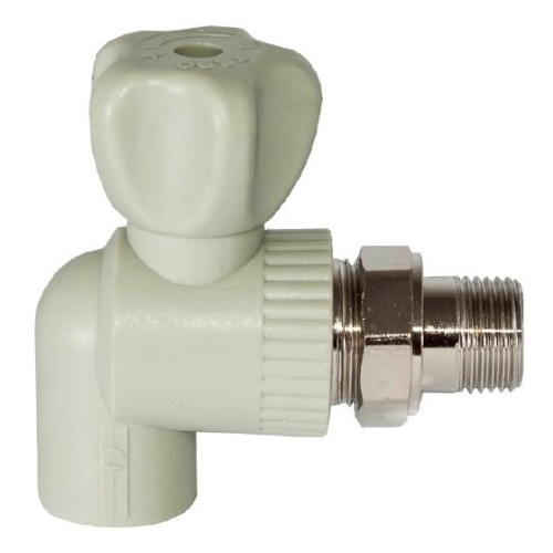 Клапан запорный угловой PP-R наружная резьба 2,5 МПа VALFEX 20 мм 1/2" ГОСТ 32415-2013 в Хабаровске