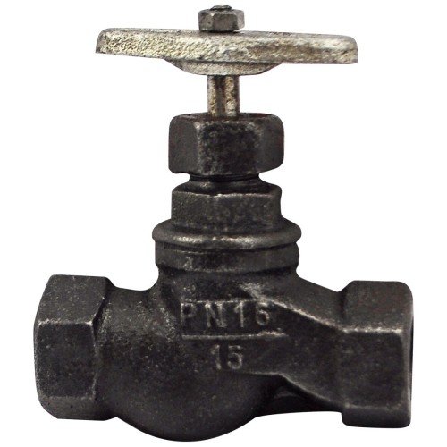 Клапан запорный чугунный с внутренней резьбой 1,6 МПа 15кч18п Китай 65х260 мм в Хабаровске
