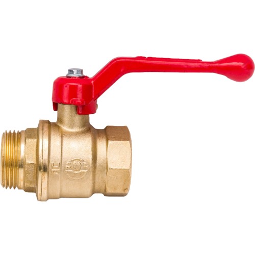 Кран запорный латунный полнопроходной с ручкой-рычагом ВР-НР Ру 25 BV.312 MVI 20 мм 3/4" в Хабаровске