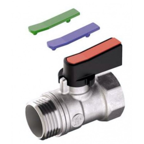 Кран запорный латунный полнопроходной с ручкой-флажком ВР-НР Ру 16 R694 Giacomini 15х46 мм 1/2" в Хабаровске