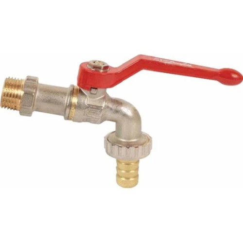 Кран латунный со спускником стандартнопроходной с ручкой-рычагом НР Ру 10 BVR-CR Ридан 15 мм 1/2" в Хабаровске