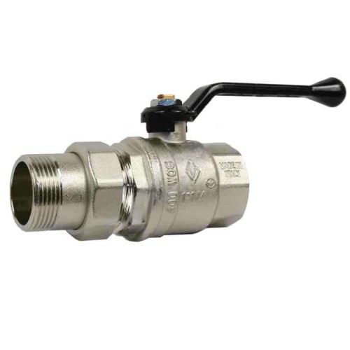 Кран запорный латунный полнопроходной с ручкой-рычагом ВР-НР Ру 50 Bugatti 915 Bugatti 15 мм 1/2" в Хабаровске