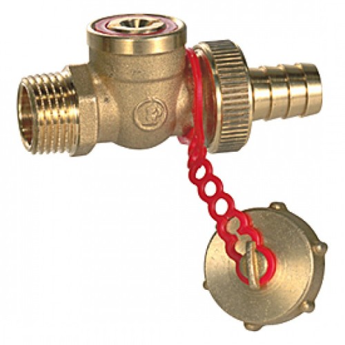 Кран шаровый латунный сливной стандартнопроходной со штуцером НР Ру 10 R608 Giacomini 15х78 мм 1/2" в Хабаровске