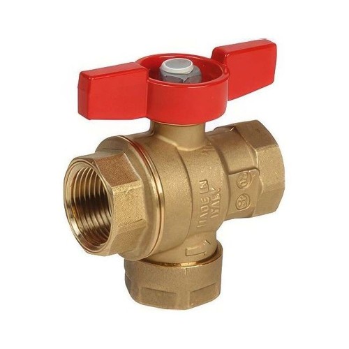 Кран запорный латунный с фильтром полнопроходной с ручкой-бабочкой ВР (ВН) Ру 32 R701 Giacomini 15 мм 1/2" в Хабаровске