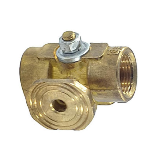 Кран латунный трехходовой стандартнопроходной для манометра с фланцем без ручки ВР (ВН) Ру 16 11Б18БК, КПТ ВИПРА 15 мм 1/2" в Хабаровске