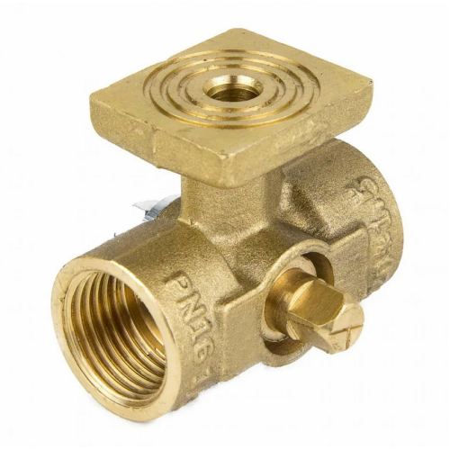 Кран латунный трехходовой стандартнопроходной для манометра с фланцем без ручки ВР (ВН) Ру 16 Aquasfera 1061 Aquasfera 15 мм 1/2" в Хабаровске
