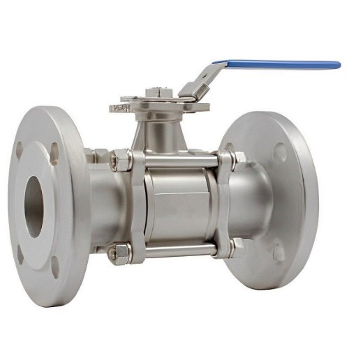 Кран запорный нержавеющий фланцевый полнопроходной ручка-рычаг Ру 16 AISI 316 BV18 АДЛ 65 мм в Хабаровске