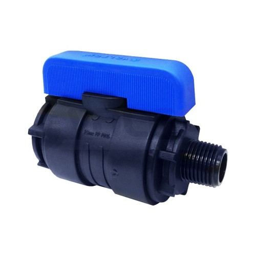 Компрессионный кран ПНД Ду-26 (3/4"-1") ВР-НР (ВН-НАР) Ру-16 VALFEX в Хабаровске