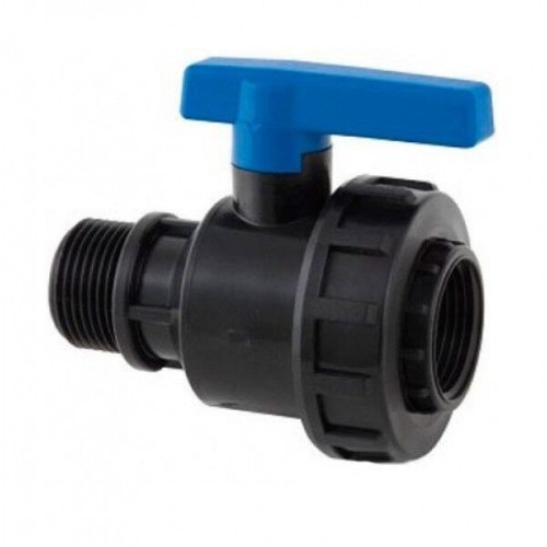 Компрессионный кран ПНД Дн 1/2"-1/2" ВР-НР (ВН-НАР) Ру-10 RTP (РосТурПласт) в Хабаровске