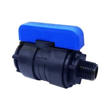 Компрессионный кран ПНД Ду 36 (1 1/2") ВР-НР (ВН-НАР) Ру-16 VALFEX