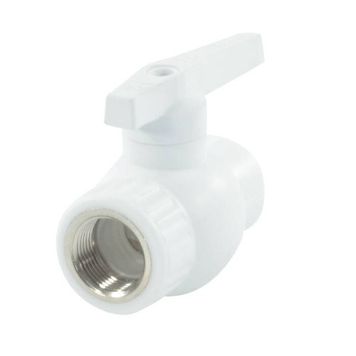 Кран полипропиленовый PP-R запорный прямой стандартнопроходной с внутренней пайкой ручка-рычаг Ру 25 RTP (РосТурПласт) 50 мм ГОСТ 32415-2013 в Хабаровске