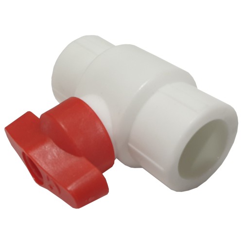 Кран полипропиленовый PP-R запорный прямой стандартнопроходной с внутренней пайкой ручка-бабочка Ру 25 RTP (РосТурПласт) 20 мм ГОСТ 32415-2013 в Хабаровске