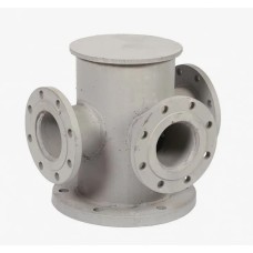 Крест с пожарной подставкой фланцевый ППКФ стальной Ду 250-100