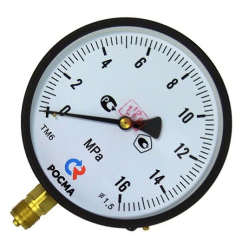 Манометр радиальный диаметр 63мм 0-16 кгс/см2 (0-1,6 МПа) G1/4" ТМ-310Р.00 Росма 00000009024 в Хабаровске