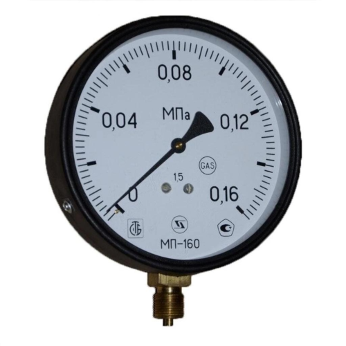 Манометр радиальный диаметр 160мм 0-10 кгс/см2 (0-1,0 МПа) М20х1,5 МП-160 Завод теплотехнических приборов в Хабаровске
