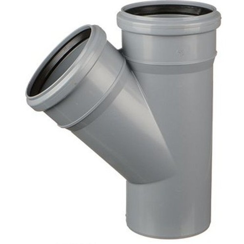 Тройник НПВХ (ПВХ) с раструбом Дн 50-50 45гр серый безнапорный в/к ТУ 6-49-33-92 Агригазполимер в Хабаровске