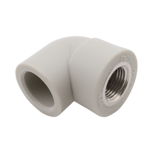 Угольник PP-R комбинированный серый ВР (ВН) Дн 25-3/4" 90 гр Wavin Ekoplastik в Хабаровске