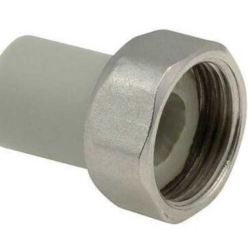 Штуцер PP-R серый с накидной гайкой Дн 25-1" Wavin Ekoplastik в Хабаровске