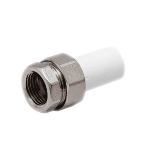 Соединитель PP-R с накидной гайкой Дн 20-1/2" белый Pro Aqua в Хабаровске
