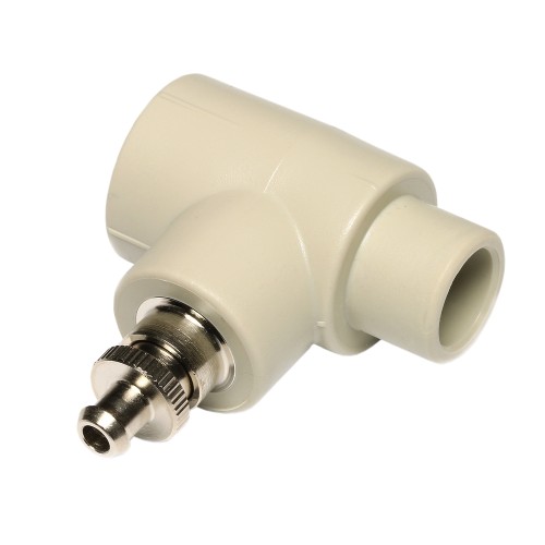 Штуцер PP-R серый с выпускным вентилем Дн 25 Wavin Ekoplastik в Хабаровске