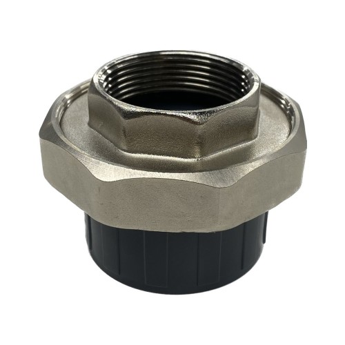 Муфта ПВХ под клеевое соединение Дн 63х2" НР серая разъемная Aquaviva AQVBND63M в Хабаровске