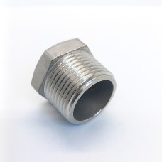 Заглушка нержавеющая шестигранная торцевая НР Ру 16 AISI 304 10 мм 3/8"