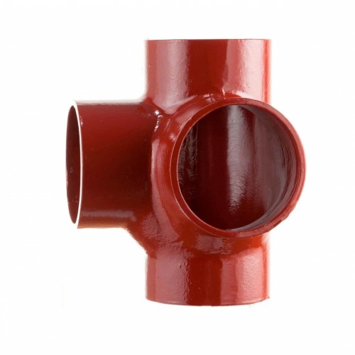 Крестовина двухплоскостная чугунная SML Ду 125-100-100 88гр безраструбная Китай в Хабаровске