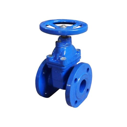 Задвижка клиновая чугунная фланцевая с невыдвижным штоком и обрезиненным клином Ру 16 A40-10 F4 ABRA 100х190 мм