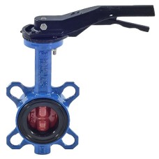 Затвор ручной с чугунным диском и рукояткой межфланцевый 1,6 МПа EPDM VP5445S GGG50 Tecofi 65 мм