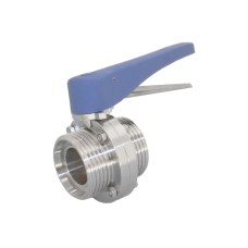 Затвор ручной с нержавеющий диском и рукояткой межфланцевый под приварку 0,8 МПа NK-DZwpEPDM NK 32х48 мм